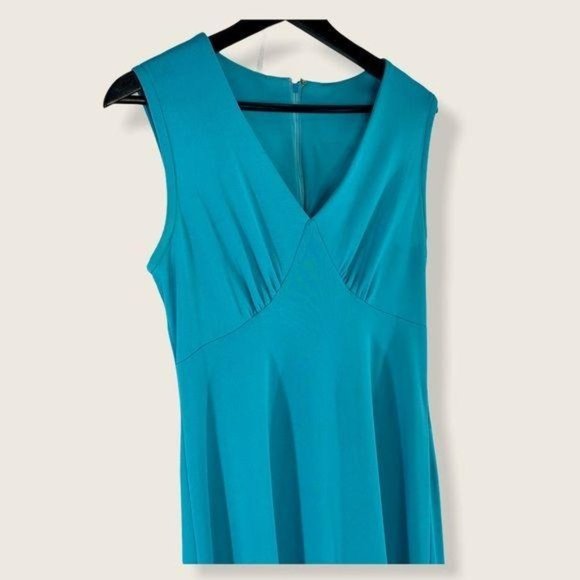 Vintage 60s Blue Full Length Casual House Dress Large - Picture 2 of 13